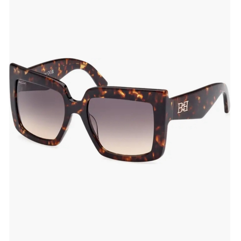Bally 54mm Gradient Square Sunglasses Dark Havana‎ / Gradient Smoke